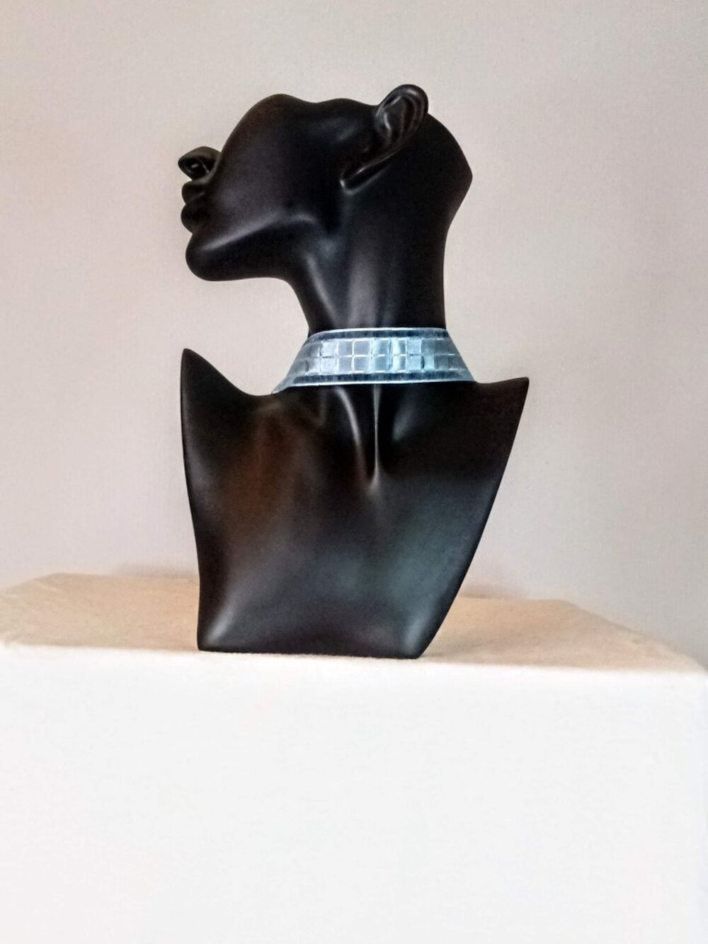 New Light Blue/Gold Choker Necklace